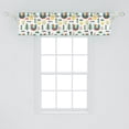 thumbnail image 2 of Ambesonne Cartoon Valance Pack of 2, Chicken Shaped Apartments, 54"X12", Off White and Multicolor, 2 of 2