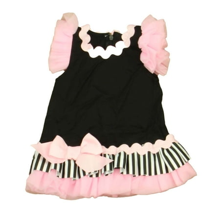 

Pre-owned Mudpie Girls Black | Pink Dress size: 0-6 Months