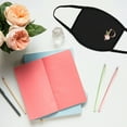 thumbnail image 2 of Koyal Wholesale Wedding Face Mask, Black Pink Floral Monogram P, 1 Replaceable PM 2.5 Protection Filter, 2 of 5