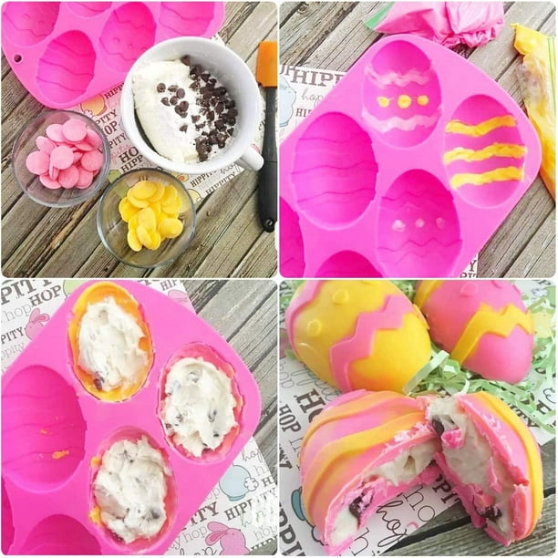 4Pièces Moule à Pâques en Silicone, moule en silicone lapin moule de  cuisson lapin, moule à gâteau moule en silicone pour œufs de Pâques, forme  de lapin 3D, moules à chocolat de