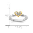 thumbnail image 4 of Sterling Silver Heart Promise Ring with Diamond Accents, 4 of 4