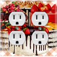 thumbnail image 1 of Metal Light Switch Plate Cover Elegant Chocolate Cake Desserts CAK011, 1 of 13