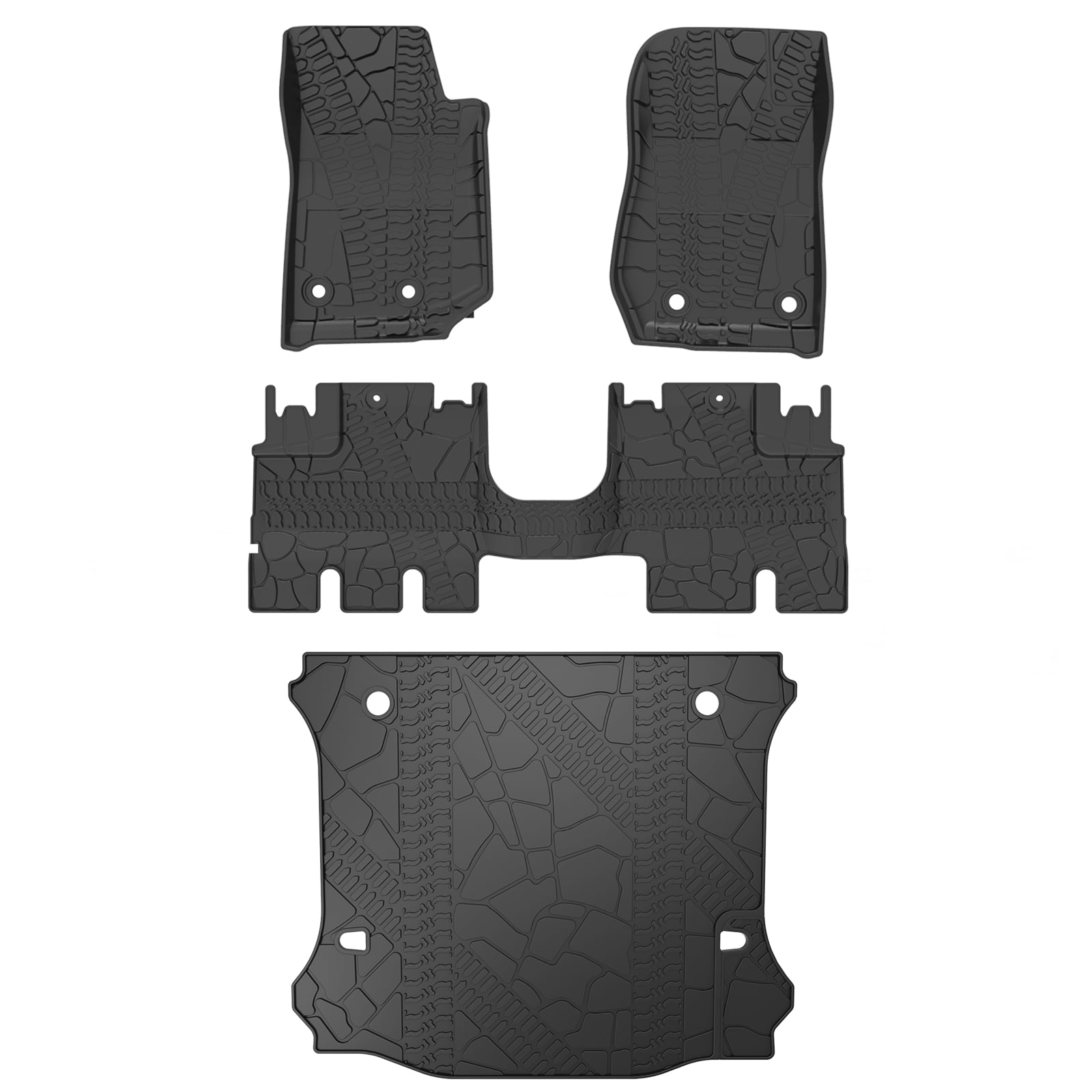 Floor Mats Compatible For 2014 2018 Jeep Wrangler Jk All Weather