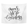 thumbnail image 1 of JSDART Never Stop Learning Black and White Lettering Positive Quote Motivation Inspiration Modern Phrase Wall Wall Art Hanging Tapestry Home Decor for Living Room Bedroom Dorm 60x80 inch, 1 of 1