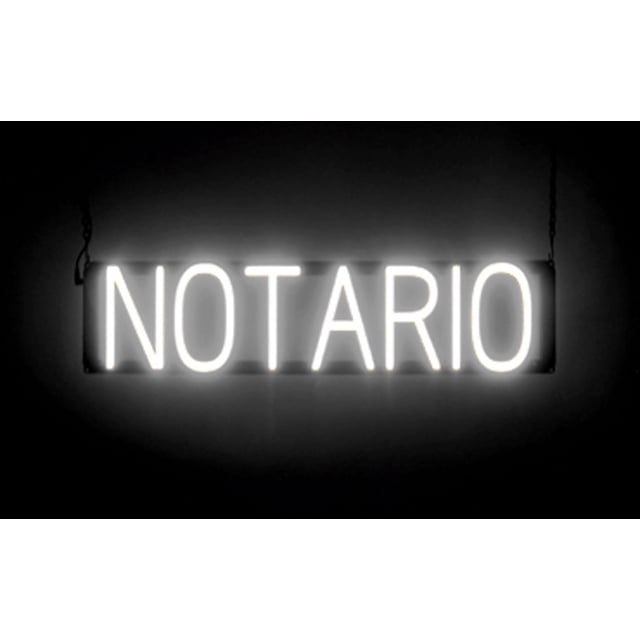 Space Led Neon Sign SpellBrite NOTARIO LED Sign for Business. 26.2