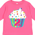 thumbnail image 4 of Inktastic 2nd Birthday Cupcake Boys or Girls Long Sleeve Toddler T-Shirt, 4 of 5