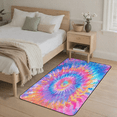 thumbnail image 2 of CURLYOOT Pink And Purple Tie Dye Marble Area Rug 3x5 Ft Rugs for Entryway Entrance Kitchen, Washable Non Slip Indoor Floor Carpet for Bedroom Living Room, 2 of 7