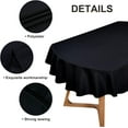 thumbnail image 5 of Small Oval Tablecloth 54 x 72 Inch Washable Fabric Table Cloth Solid Black Table Cover for Dining Wedding Party Banquet Tabletop Decoration, 5 of 6