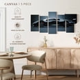 thumbnail image 5 of Elephant Stock Exotic Car Wall Art - Horizontal Multi Panel Canvas - Lobby Wall Decor - Transportation Multi Panel - Black And Blue Decor - 80" x 40", 5 of 8