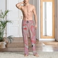 thumbnail image 4 of Salouo Flamingos Print Pajama Pants for Men, Lounge Pants Elastic Waistband Casual Men's sleepwear Loungewear Sleep Pajama Pant -X-Large, 4 of 7