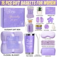 thumbnail image 2 of 15PCS Birthday Gifts for Women, Self Care Gifts Get Well Soon Gifts, Relaxing Spa Gifts Basket Care Package, Flannel Blanket and 20 oz Tumbler, Mothers Day, Gift for Mom Wife, 2 of 9