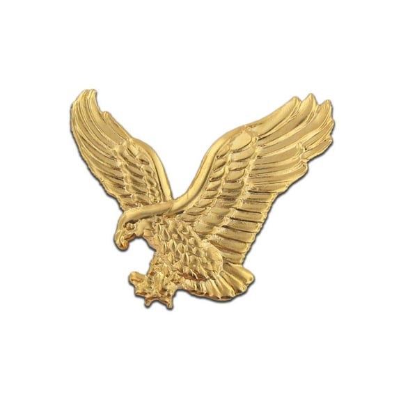PinMart's Soaring American Gold Eagle Jewelry Unisex Lapel Pin