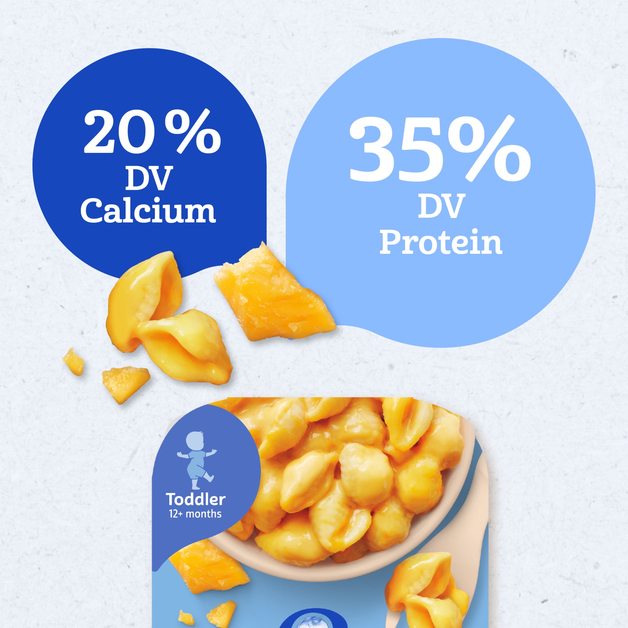 (12 pack) Gerber Mealtime for Toddler, Pasta Shells and Cheese Toddler Food, 6 oz Tray