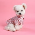 thumbnail image 4 of Dog T Shirt with Stripe Print Lapel-Neck Overall Outdoor Walking Dog Jumpsuit Cool, 4 of 9
