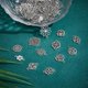 thumbnail image 4 of 120 colgantes tibetanos de filigrana de 12 estilos, conector de aleación, forma de lágrima, corazón, loto, decoración., 4 of 6