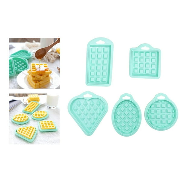 5 Piezas / Kit de Moldes de Silicona para Pasteles, Bandeja de Chocolate para Muffins, Utensilios de Cocina con Orificio para Colgar Verde Macarena Molde de pastel de silicona