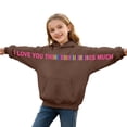 thumbnail image 2 of Girls Hoodies Letter Print Loose Pullover Hoodie Top Casual Hoodies for Girls Size 7-8Y, 2 of 6
