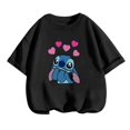 thumbnail image 3 of Camiseta infantil de Disney Lilo Stitch, camiseta kawaii, ropa informal de dibujos animados de anime para niños, camiseta para niñas y niños, camiseta de moda Y2K, 3 of 5