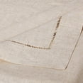 thumbnail image 2 of Fennco Styles Handmade Hemstitch Design Natural Tablecloth. One Piece (80" Square), 2 of 2