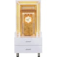 thumbnail image 1 of Wooden Temple For Home And Office/ Pooja Mandir With LED Lights / White Temple / Temple With Cabinets And Drawers / Table Top Mandir, 1 of 8