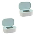 thumbnail image 2 of relayinert Stylish Desktop Countertop Mask Dispenser Storage Box with Lid Spacious Holder Plastic Baby Blue 21x14x7.8cm 2Set, 2 of 6