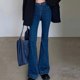 thumbnail image 5 of Gibobby Jeans Pantalones de mujer Pantalones vaqueros acampanados Vintage para mujer, pantalones vaqueros de pierna ancha Retro con parte inferior de campana(Azul,XL), 5 of 5