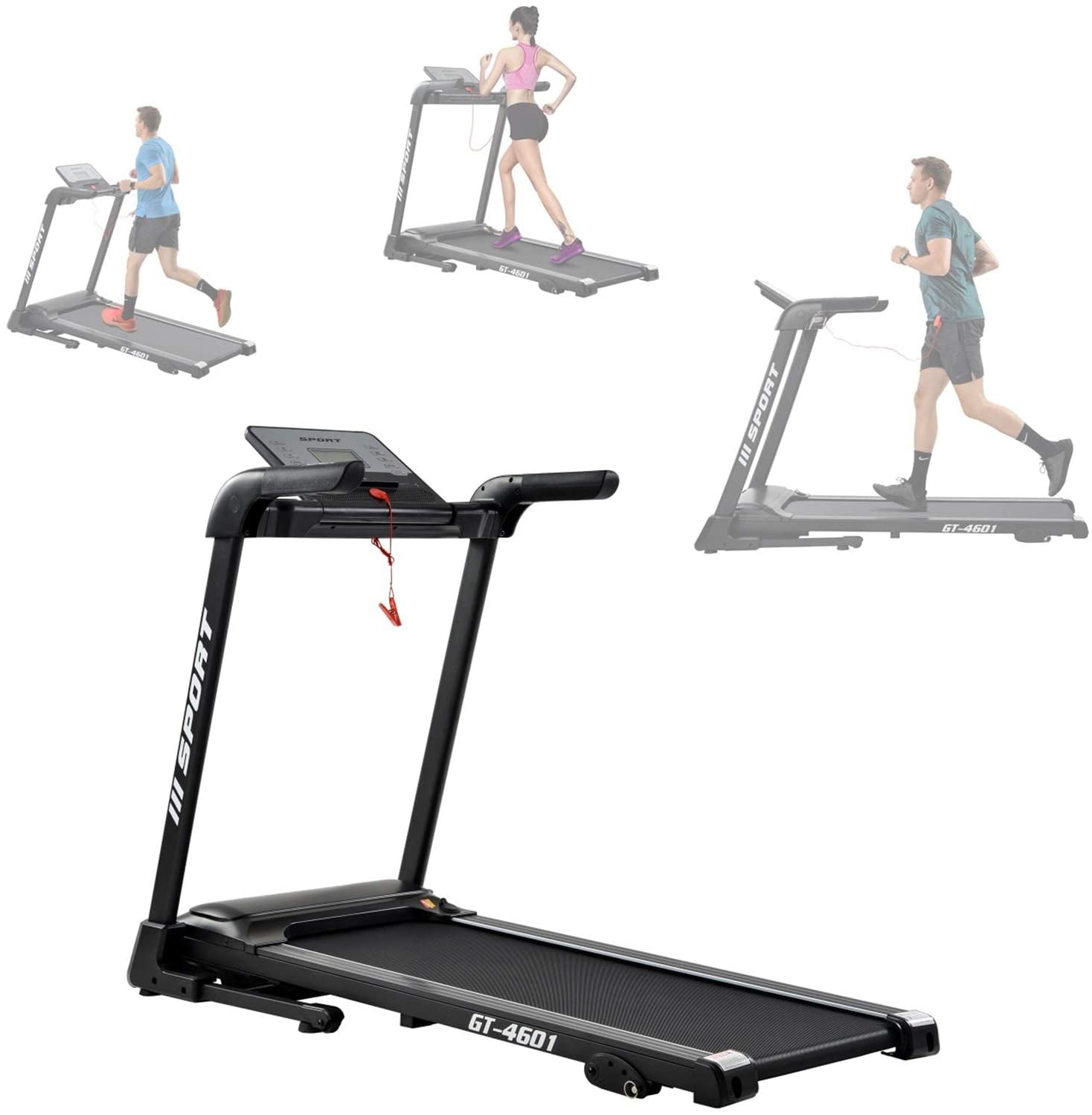 Anysun Smart Treadmill Household Treadmill With Auto Incline Speakers Mute Motor 12 Preset Programs Aux Usb Interface Large Lcd And Pulse Monitor 240 Lb Max Weight Folding Electric Treadmill Home Gym Walmart Com