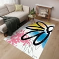 thumbnail image 3 of Pop Flower II Washable Art Area Rug size 5'x8', Power-loomed, Heavenly Softness with Non-Slipping Backing, 3 of 7