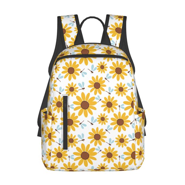 Disketp Sunflowers Mochila Ligera e Impermeable, Mochila de Día Resistente para Viajes, Senderismo y Uso Diario para Hombre y Mujer