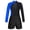 A Blue, variant on Alvivi Kids Girls Glitter Long Sleeve Leotards with Shorts Outfits Athletic Unitards 6-14