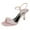 Pink, variant on FSJ Women Fashion Pearl Strap Square Open Toe Sandals Chic Beaded Block Heel Ankle Buckle Strap Pumps Bridal Wedding Dressy Shoes Size 8 White