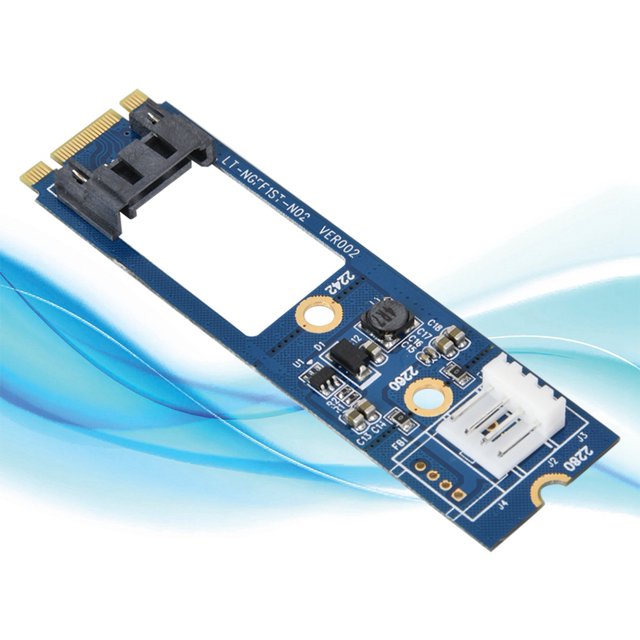 Lightweight M.2 To SATA3.0 Converter Card, Portable NGFF M.2 To SATA3.0 Converter Card, Easy To Install Win7 For WinXP Vista Win8 32-Bit
