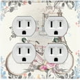 thumbnail image 1 of Metal Light Switch Plate Cover Vintage Paris Floral Eiffel Tower Card PRS023, 1 of 13