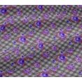 thumbnail image 5 of oneOone Viscose Jersey Fabric Leaves & Floral Check Print Sewing Fabric BTY 60 Inches Wide, 5 of 5