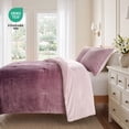 thumbnail image 3 of Regency Heights King Size Comforter Set, Fluffy Bubble Plush Comforter Set, 3-Piece Bedding Set, Mauve Ombre, 3 of 10
