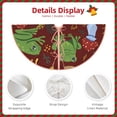 thumbnail image 4 of Daiia Frogs and Mushrooms Drawing Merry Christmas Tree Skirt , Xmas Large Lace-up Tree Skirt, Santa Snowflakes Rustic Home Decorations New Year Party Farmhouse Decor-48", 4 of 7