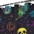 thumbnail image 3 of Neon Halloween Pattern Shower Curtain 36"x72" ,Bathroom Decorative Shower Curtains Set with 12 Hooks,Modern Waterproof Washable Shower Curtain, 3 of 6