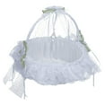 thumbnail image 1 of Cesta de encaje para decoración de fiestas, suministros para bodas, cesta para niña de las flores, dulces para boda Blanco, 1 of 8