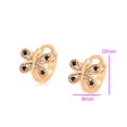 thumbnail image 2 of Arracadas Huggies Niña Mariposa Swarovski y Onix Oro 18K Lam dorado Unitalla, 2 of 7