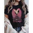 thumbnail image 1 of Valentine's Day Love Heart Graphic Tee - 100%, Short Sleeve, Women's Casual T-Shirt, Valentine's Day T-Shirts, 1 of 6
