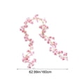 thumbnail image 2 of 3pcs Artificial Cherry Blossom Vines, Fake Flower Garland for Indoor Ceiling and Air Conditioning Duct Easter Decorations, Flower Strips for Wrapping and Blocking Gaps, Easter Decor, Pink, 2 of 7