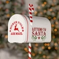 thumbnail image 3 of 31" Tall White "North Pole" Metal Mailbox with Candy Cane Stand, 3 of 6
