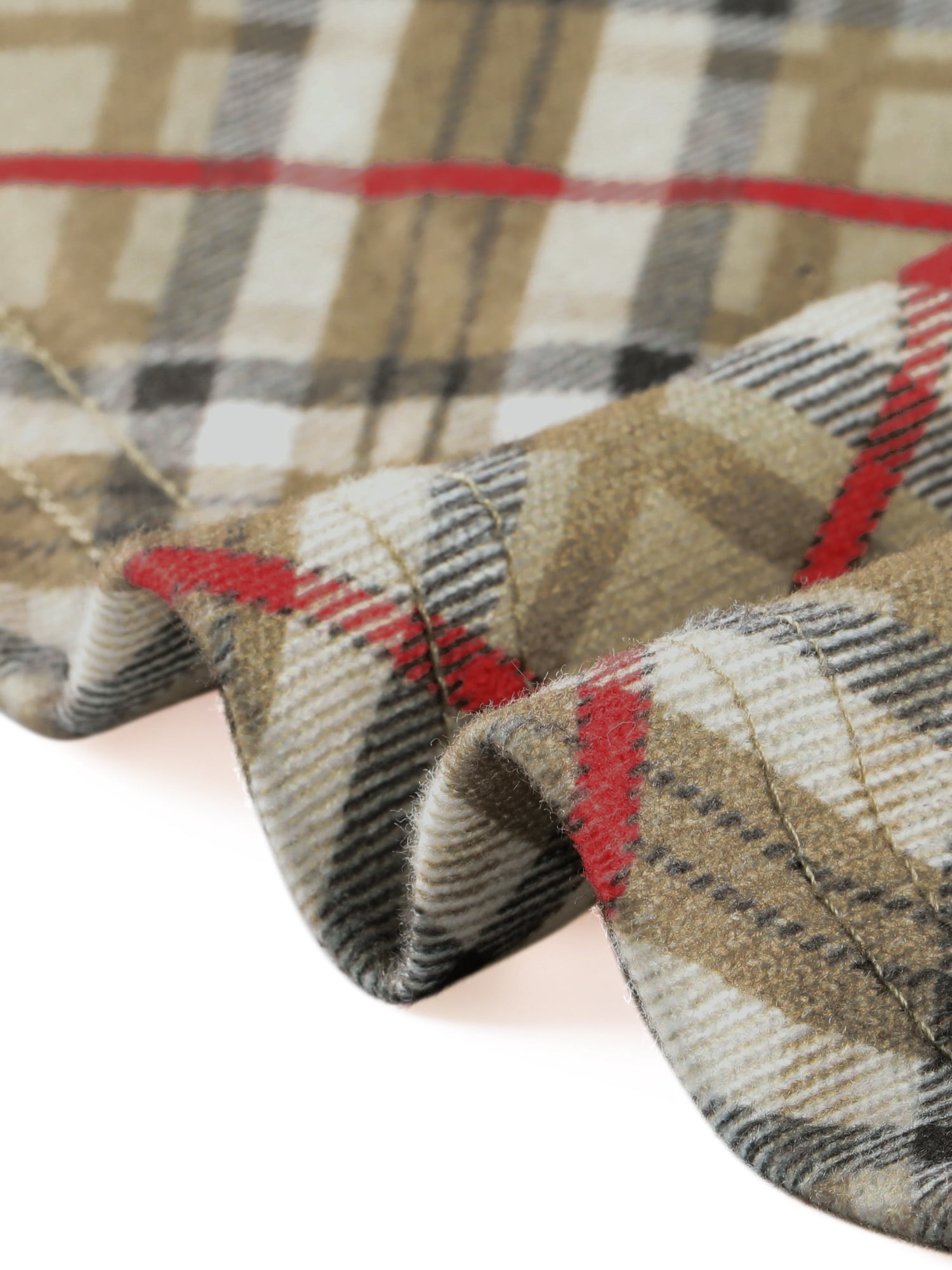 DARING DIVA Women's Plus Long Sleeve V Neck Casual Plaid Blouse 4X Khaki