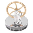 thumbnail image 3 of Stirling Engine Motor Toy, Zinc Alloy Flywheel Gold Continuous Operation Low Temperature Stirling Engine Model Appearance Treatment  For Physics Learning, 3 of 8