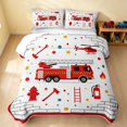 thumbnail image 2 of Erosebridal Fire Truck Twin Quilt Set, Brick Wall Twin Coverlet Set, Brick Wall 2 Pieces 1 Bedspread and 1 Pillowcase, 2 of 7