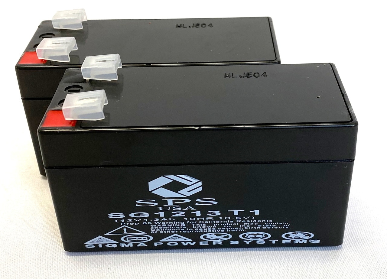SPS Brand 12V 1.3Ah Replacement Battery (SG1213T1) for Eagle Picher CF12V1/L (2 Pack)
