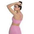 thumbnail image 3 of YITTY Active Women's UltraLuxe Strappy Medium Impact Bra, Athleisure, 4-Way-Stretch, Pink Sorbet, S, 3 of 6