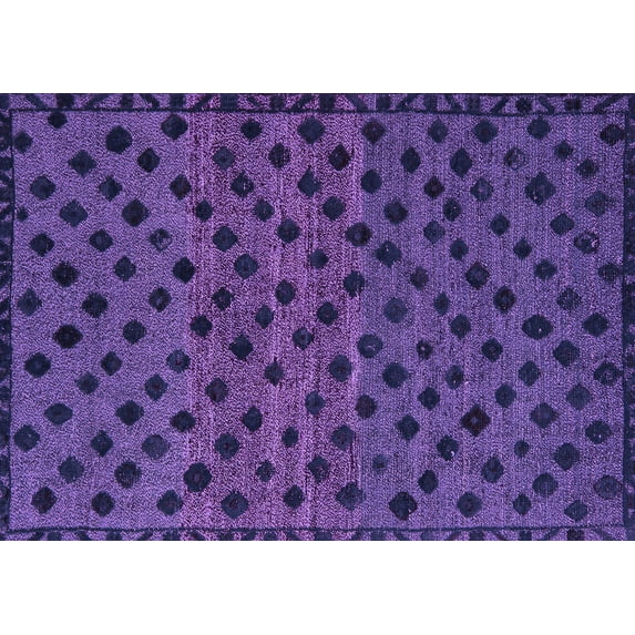 Ahgly Company Indoor Rectangle Abstract Purple Modern Area Rugs, 4' x 6'