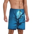 thumbnail image 6 of Mens Pajama Shorts, Tree Moon Night Sky Sleep Shorts Men Pajama Bottoms Lounge PJ Shorts with Pockets, 6 of 6