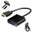 thumbnail image 1 of Cable Adaptador Convertidor HDMI a VGA KIMHI OF029BK + regalo Cable 3.5mm, 1 of 6